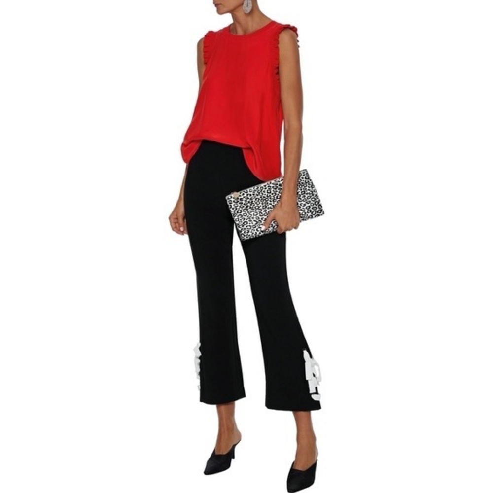 NWT Cinq a Sept   cropped lace-up bootcut pants.